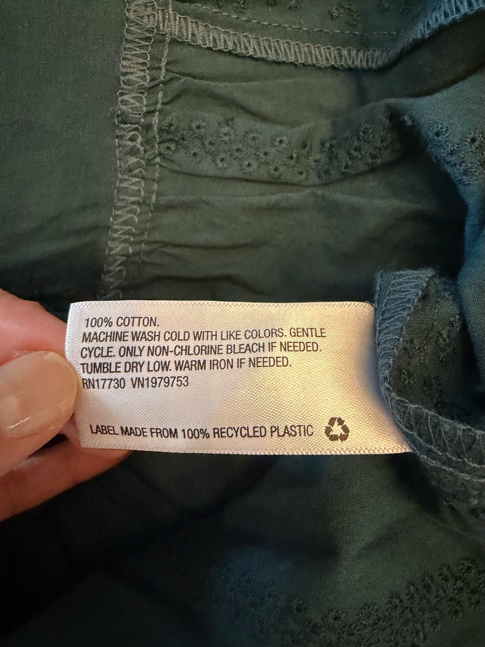 Teal Cotton Tiered Maxi Dress Puff Sleeve - Picture 8 of 8